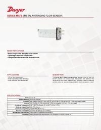 Thumbnail of document Data Sheet - MAFS - Metal Averaging flow Sensor
